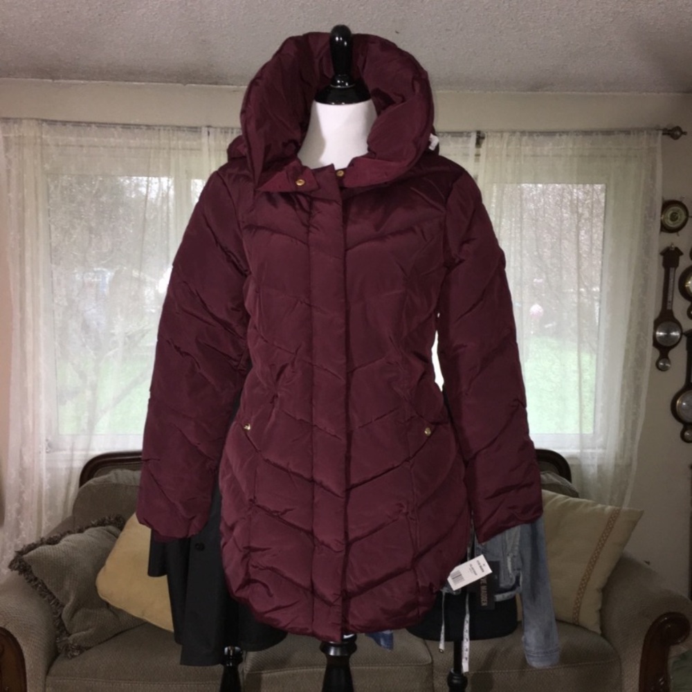 Steve Madden Maroon Jacket with Gold Detail